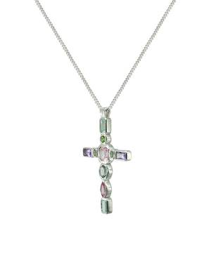 Bespoke Sapphire Cross Pendant Pendant Pruden and Smith   