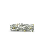 Seaweed White Gold (Or Platinum) and Yellow Gold Ring Ring Pruden and Smith   