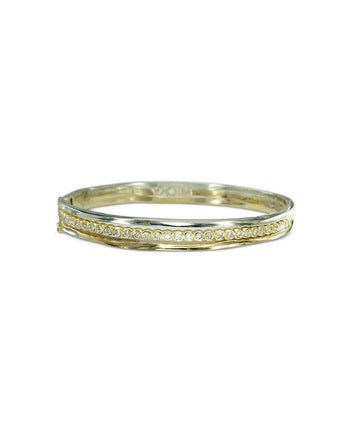 Bespoke Bangle 9ct Gold with Diamonds Bangle Pruden and Smith   