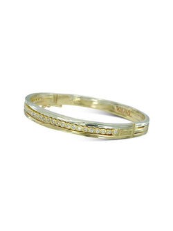 Bespoke Bangle 9ct Gold with Diamonds Bangle Pruden and Smith   