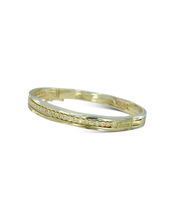 Bespoke Bangle 9ct Gold with Diamonds Bangle Pruden and Smith   