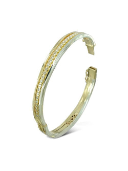 Bespoke Bangle 9ct Gold with Diamonds Bangle Pruden and Smith   