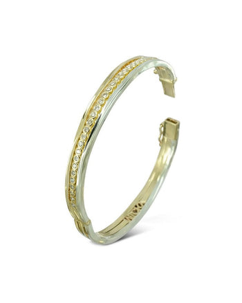 Bespoke Bangle 9ct Gold with Diamonds Bangle Pruden and Smith   