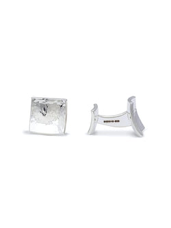 Concave Silver Cufflinks (Square) Cufflink Pruden and Smith   