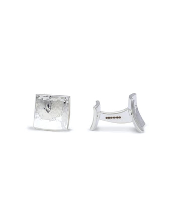Concave Silver Cufflinks (Square) Cufflink Pruden and Smith   