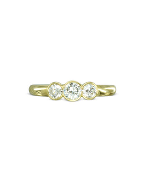 Dainty Gold Trilogy Diamond Ring Ring Pruden and Smith   