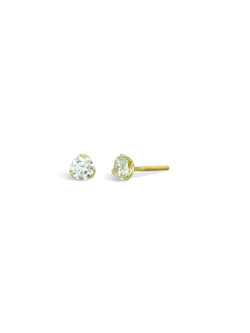 Three Claw Diamond Gold Stud Earrings Earrings Pruden and Smith   