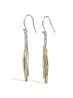 Trap Gold and Silver Drop Earrings Earrings Pruden and Smith   