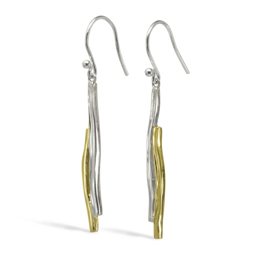 Trap Gold and Silver Drop Earrings Earrings Pruden and Smith   