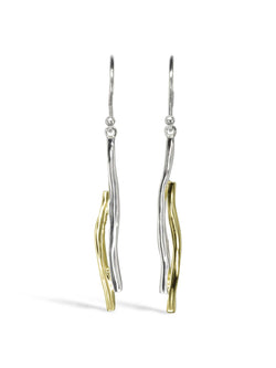 Trap Gold and Silver Drop Earrings Earrings Pruden and Smith   