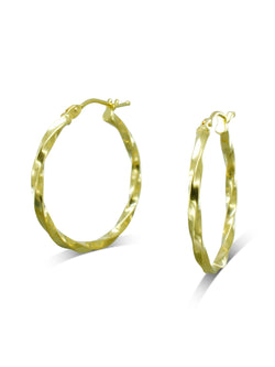 Twisted Hoop Earrings Earrings Pruden and Smith 9ct Yellow Gold 20mm  