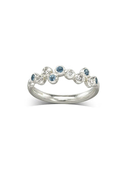 Water Bubbles Aquamarine Eternity Ring Ring Pruden and Smith   