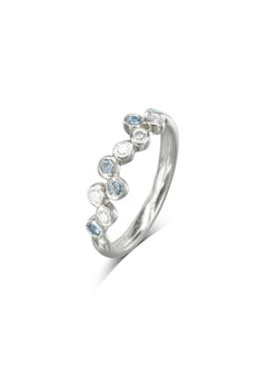 Water Bubbles Aquamarine Eternity Ring Ring Pruden and Smith   