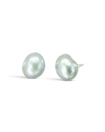 Baroque Pearl Yellow Gold Stud Earrings Earrings Pruden and Smith   