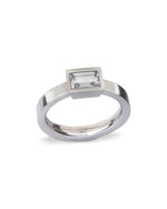 Emerald Cut Diamond Platinum Engagement Ring Ring Pruden and Smith Platinum  