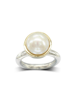 Silver Pearl Stacking Rings Ring Pruden and Smith   