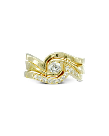 Twist Diamond Engagement and Wedding Ring Ring Pruden and Smith   