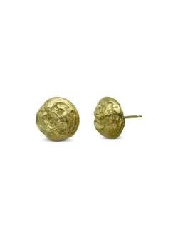 Nugget Yellow Gold Stud Earrings (Large) Earrings Pruden and Smith Default Title  