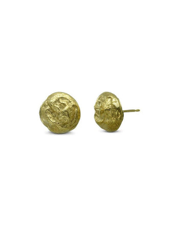 Nugget Yellow Gold Stud Earrings (Large) Earrings Pruden and Smith Default Title  