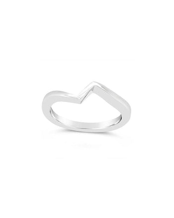 Princess Cut Flat Twist Ring Fitted Wedding Band Ring Pruden and Smith   