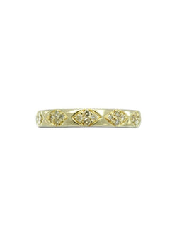 Vintage Look Diamond Pattern Eternity Ring Ring Pruden and Smith   