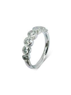 Water Bubbles Diamond Half Eternity Ring Ring Pruden and Smith   