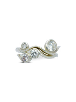 Water Bubbles Swirl Diamond Ring Ring Pruden and Smith   