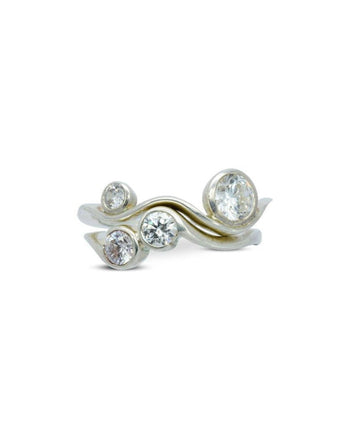 Water Bubbles Swirl Diamond Ring Ring Pruden and Smith   