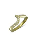 Flat Twist 18ct Yellow Gold Fitted Wedding Ring Ring Pruden and Smith Diamond Set 18ct Yellow Gold  