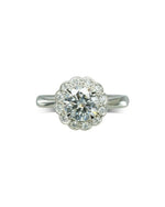 Scalloped Diamond Cluster Engagement Ring Ring Pruden and Smith   