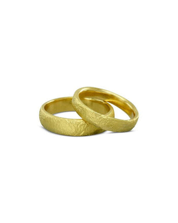 Textured Court Yellow Gold Wedding Band (5mm) Ring Pruden and Smith   