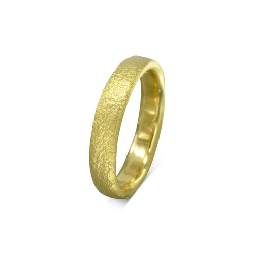 Textured Court Yellow Gold Wedding Band (3mm) Ring Pruden and Smith   