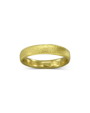 Textured Court Yellow Gold Wedding Band (3mm) Ring Pruden and Smith   