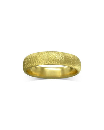 Textured Court Yellow Gold Wedding Band (5mm) Ring Pruden and Smith   