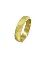 Textured Court Yellow Gold Wedding Band (5mm) Ring Pruden and Smith   