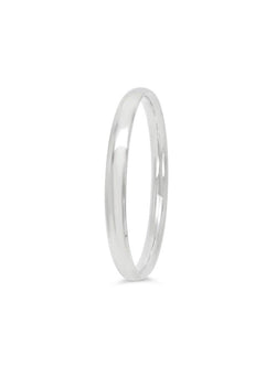 Oval Solid Silver Bangle (8mm) Bangle Pruden and Smith   