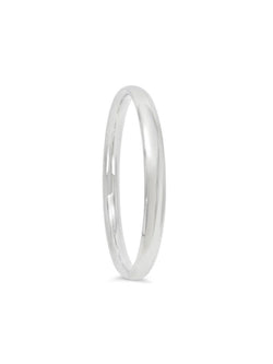 Oval Solid Silver Bangle (8mm) Bangle Pruden and Smith Small (60mmID) Polished 