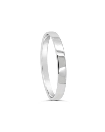 Rectangular Solid Silver Bangle (8mm) Bangle Pruden and Smith Small (60mmID)  