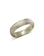 Textured Two Colour Wedding Band Ring Pruden and Smith   