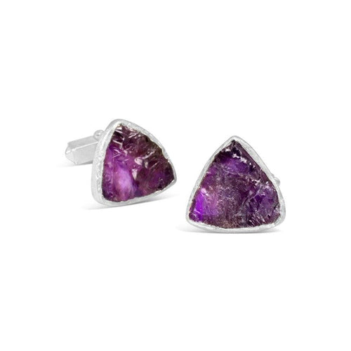 Amethyst Cufflinks (Trillion) Cufflink Pruden and Smith   