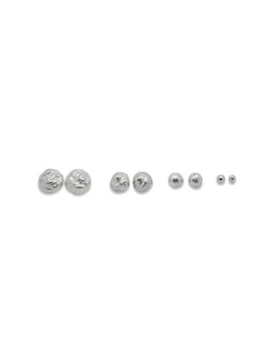 Nugget Silver Stud Earrings Earrings Pruden and Smith   