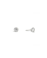 Platinum and Diamond 9ct Gold Stud Earrings Earstuds Pruden and Smith 0.2cts 3mm  