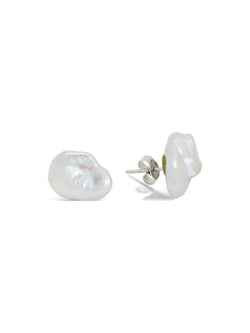 Keshi Pearl Stud Earrings Earrings Pruden and Smith   