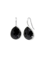 Silver Onyx Teardrop Earrings Earrings Pruden and Smith   