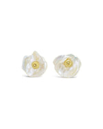 Nugget Keshi Pearl and Gold Nugget Stud Earrings Earrings Pruden and Smith   