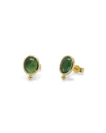 Roman Green Tourmaline Stud Earrings Earrings Pruden and Smith   