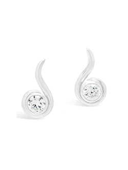 Spiky Spiral Diamond Drop Earrings (1ct) Earrings Pruden and Smith   