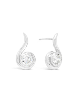 Spiky Spiral Diamond Drop Earrings (1ct) Earrings Pruden and Smith   