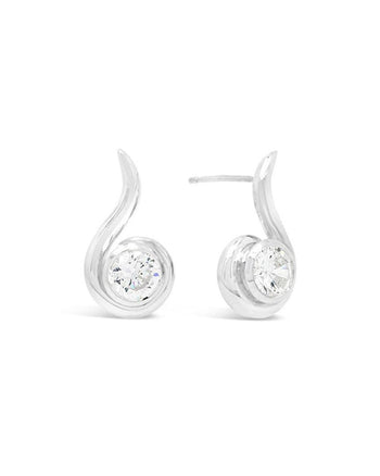 Spiky Spiral Diamond Drop Earrings (1ct) Earrings Pruden and Smith   