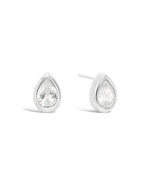 Pear Shaped Diamond Stud Earrings Earrings Pruden and Smith   